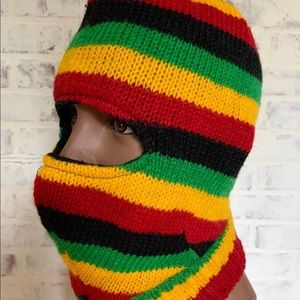 Handmade Jamaican face mask Rastafarian ski mask
